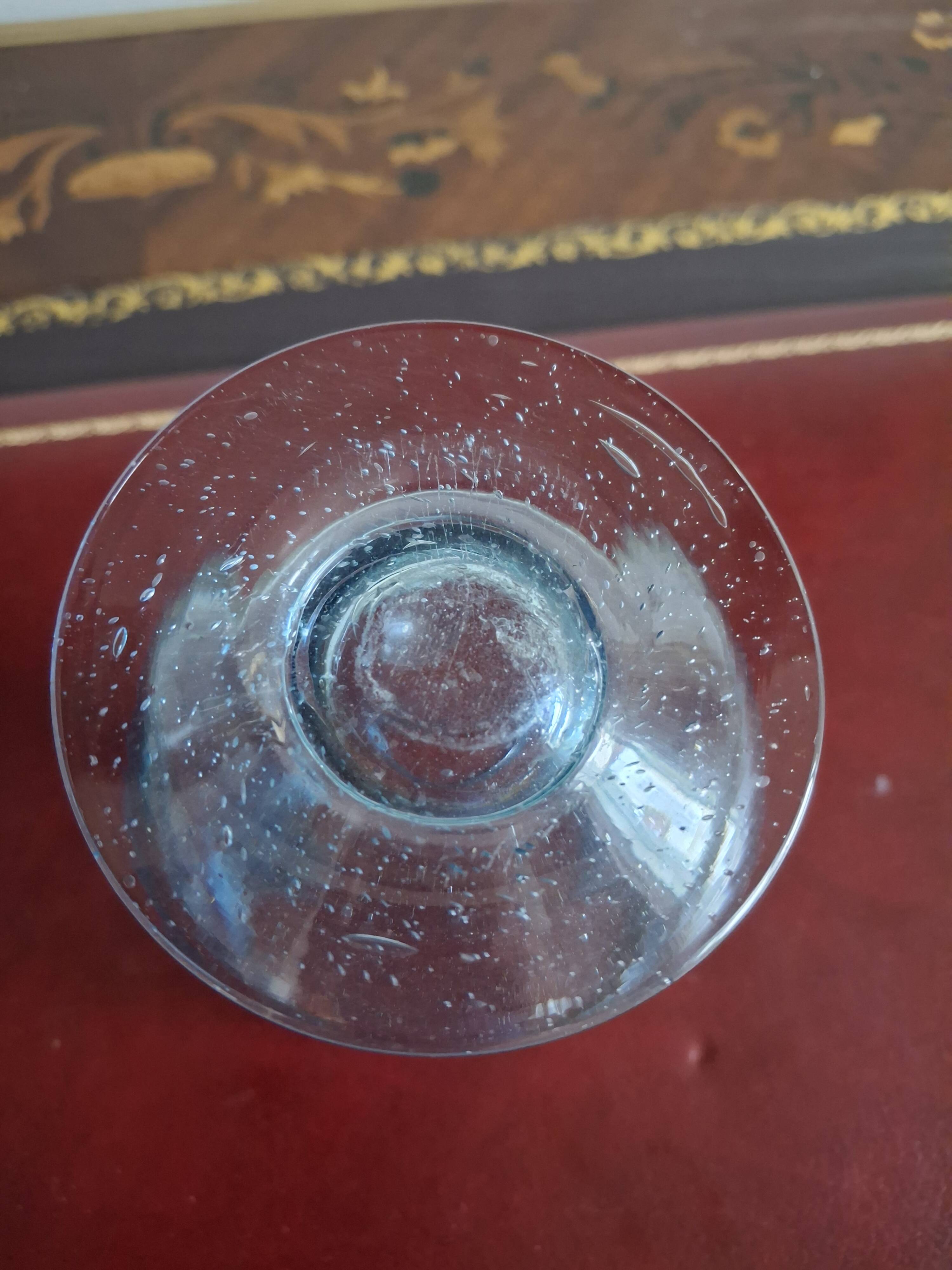 Service à orangeade en verre soufflé bullé