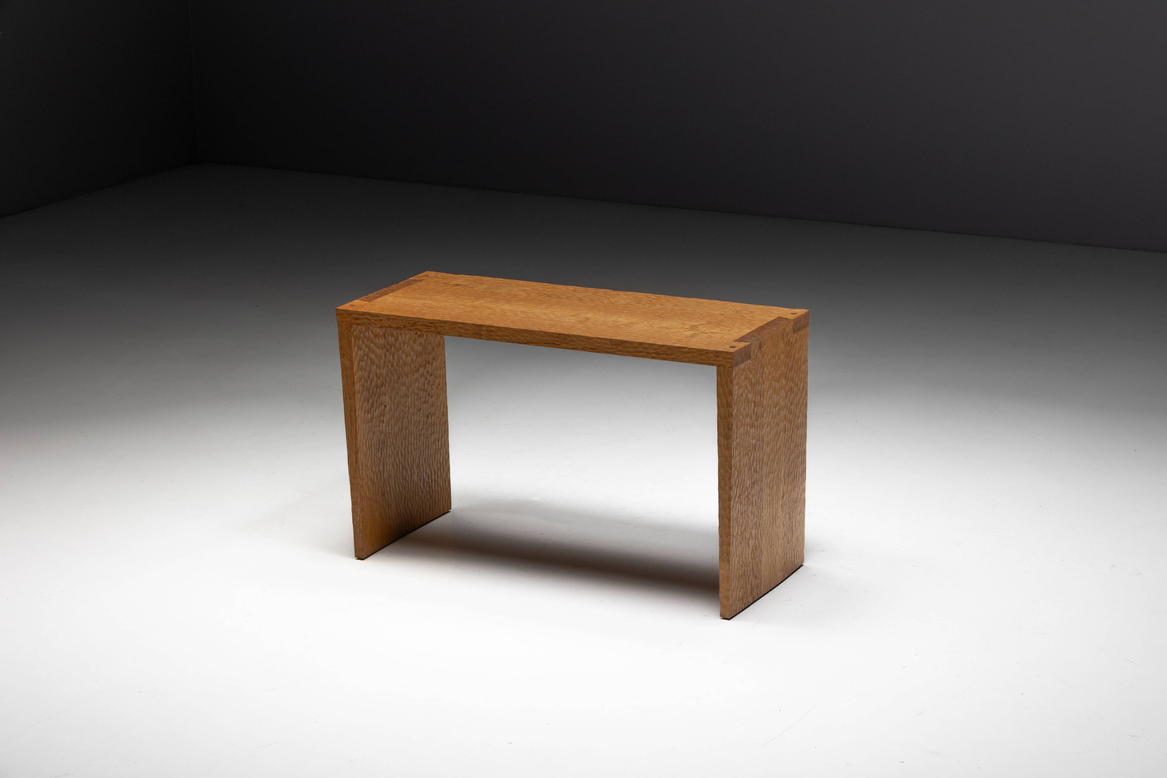 Hand-carved oak console table, France, early 21st century