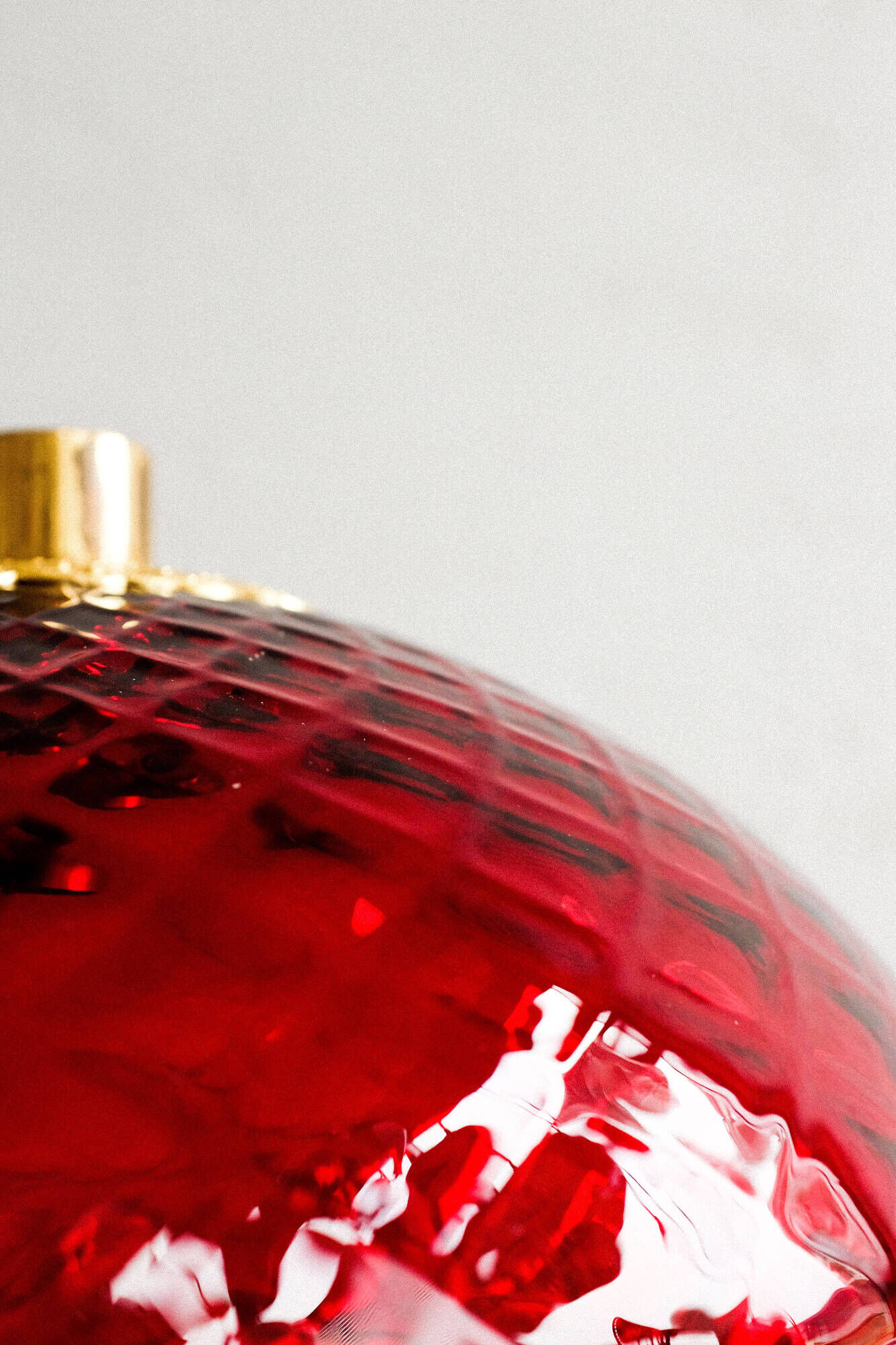 Vintage Czechoslovak Red Glass Table Lamp by Jablonecké Sklárny, 1970s