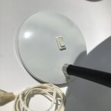 Adjustable white metal desk lamp