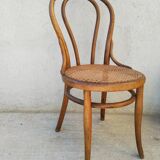 Bistro chair Thonet n°18 late XIX curved wood seated canned