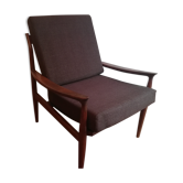 Fauteuil scandinave en teck 1960