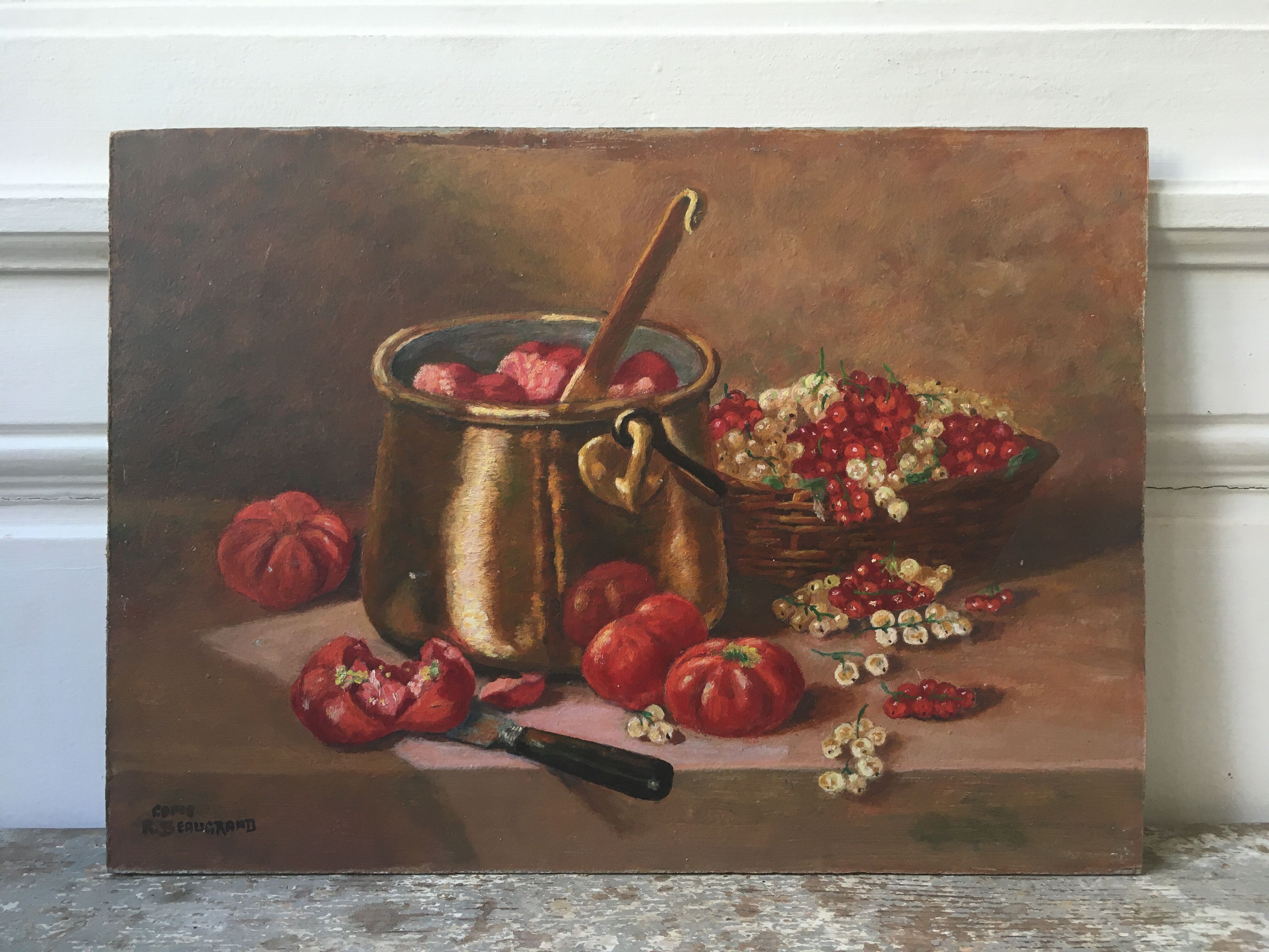 Nature Dead oil on rigid support