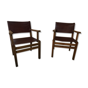 Paire de fauteuils moderniste