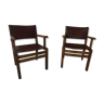 Paire de fauteuils moderniste