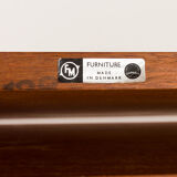 Kai Kristiansen teak wall unit with a console for FM Mobler, 1960s