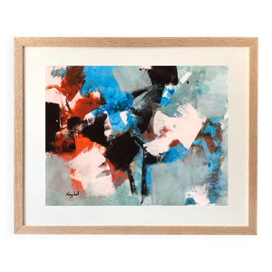 Peinture acrylique abstraite