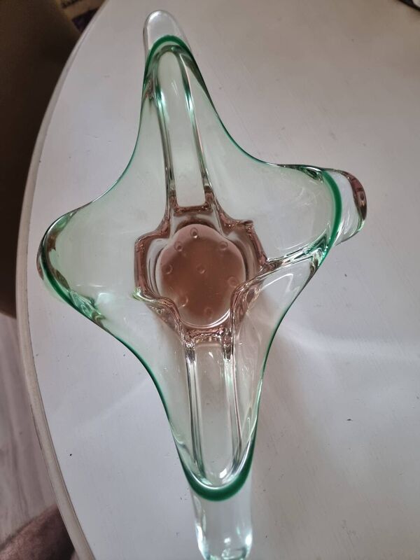 Vase /coupe en cristal  de joseph  hospodek 1970