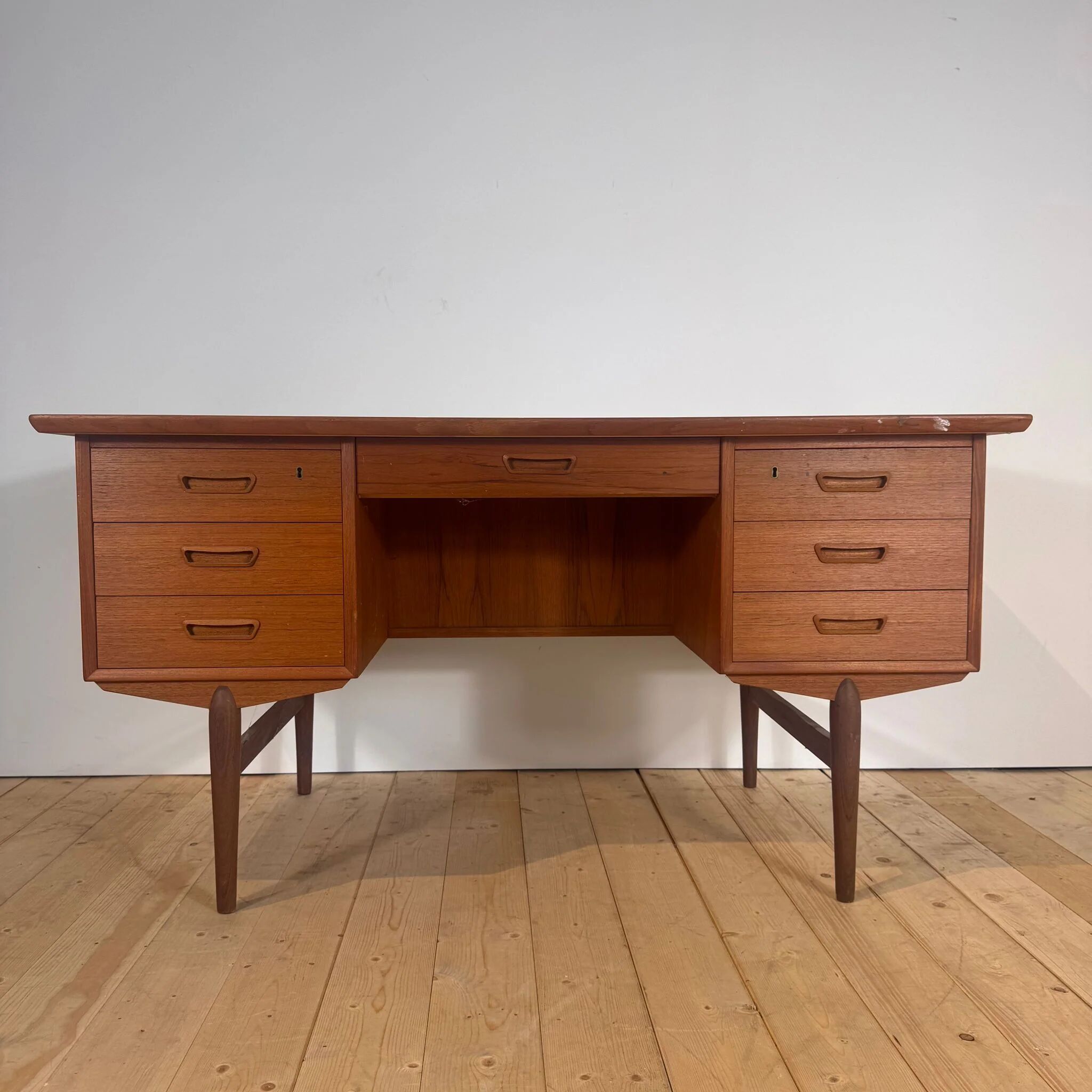 Scandinavian teak desk, 1960s