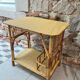 Desserte bar en rotin vintage 2 niveaux