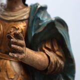 French 18th Century Religious Statue of the Virgin Mary on a cloud