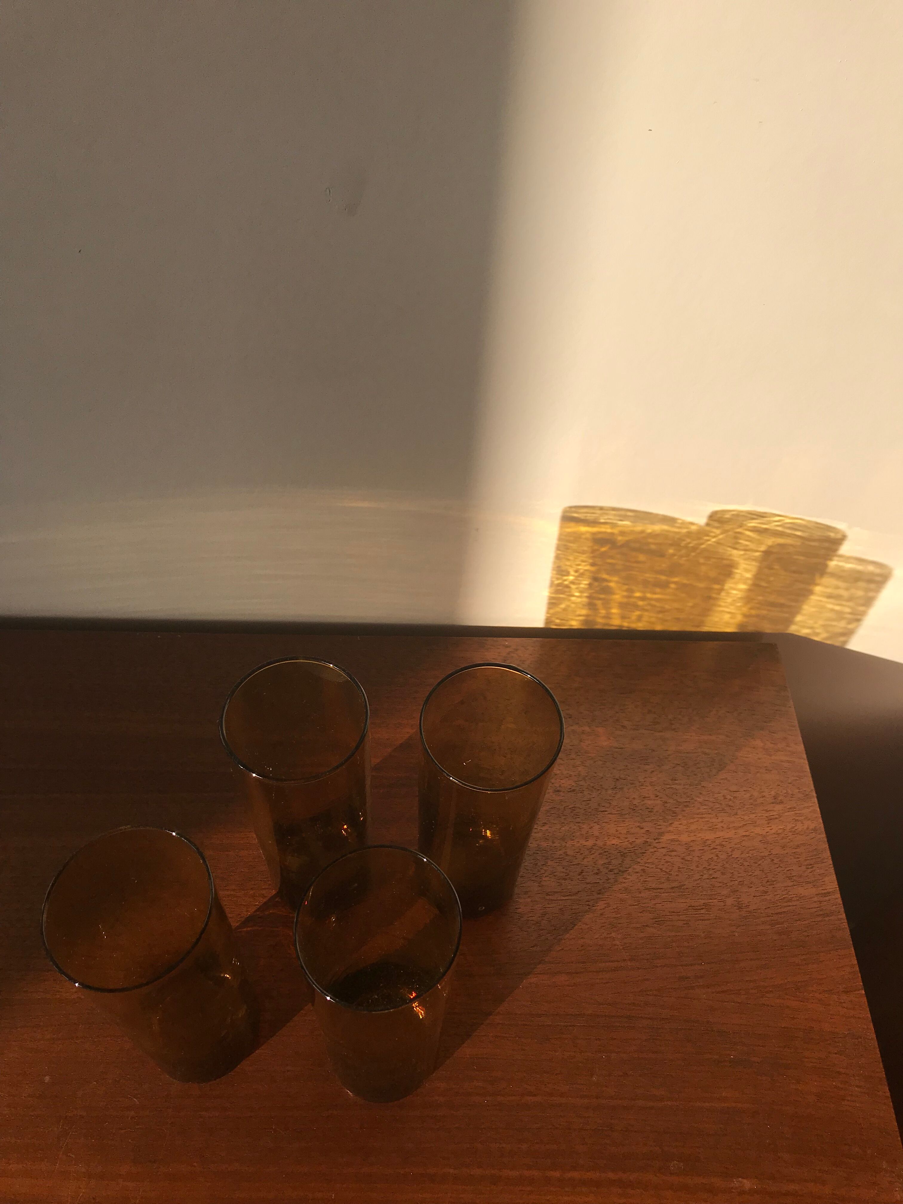 Amber orangeade glasses