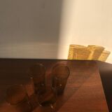 Verres à orangeade ambré