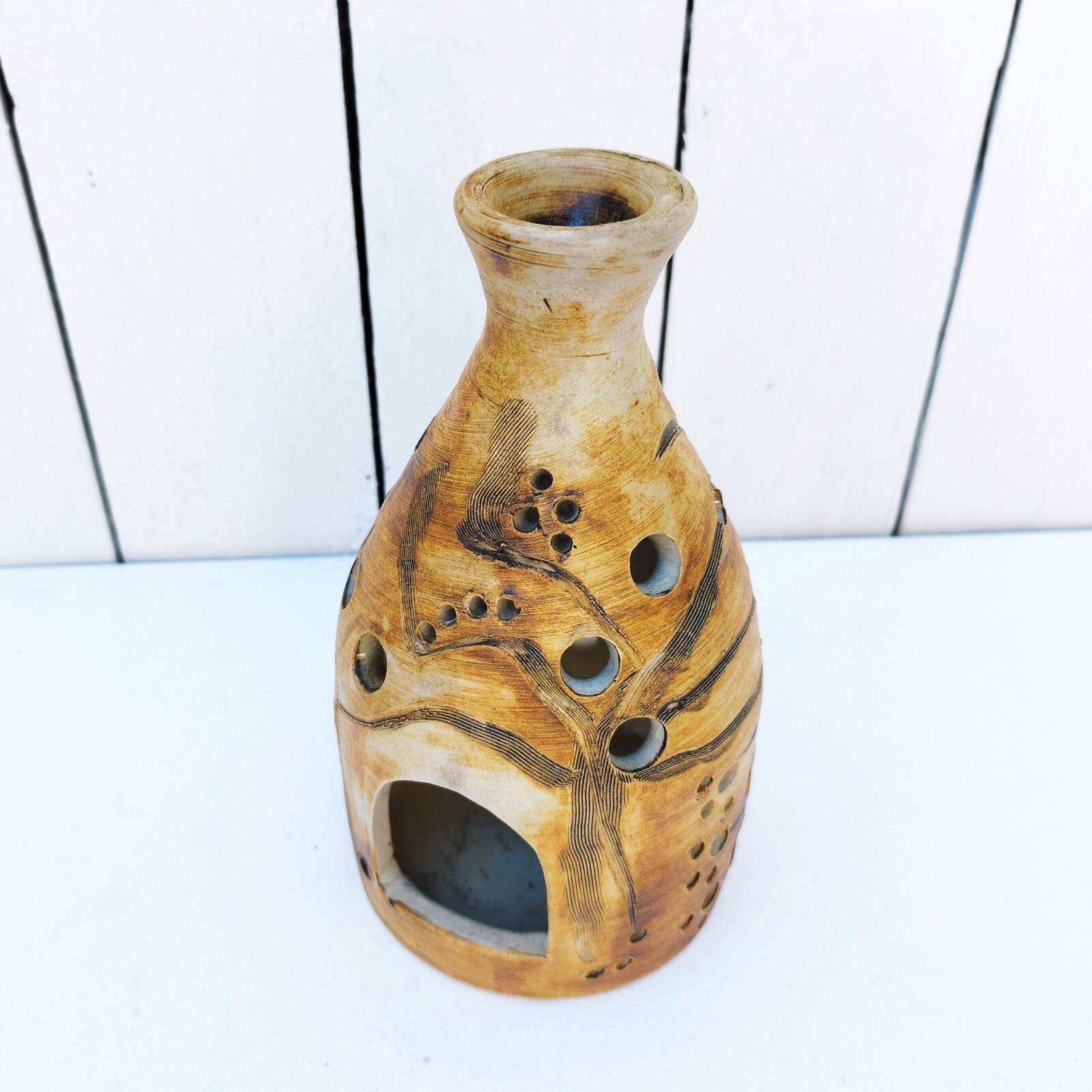 Colombe Vallauris pottery stoneware tealight holder