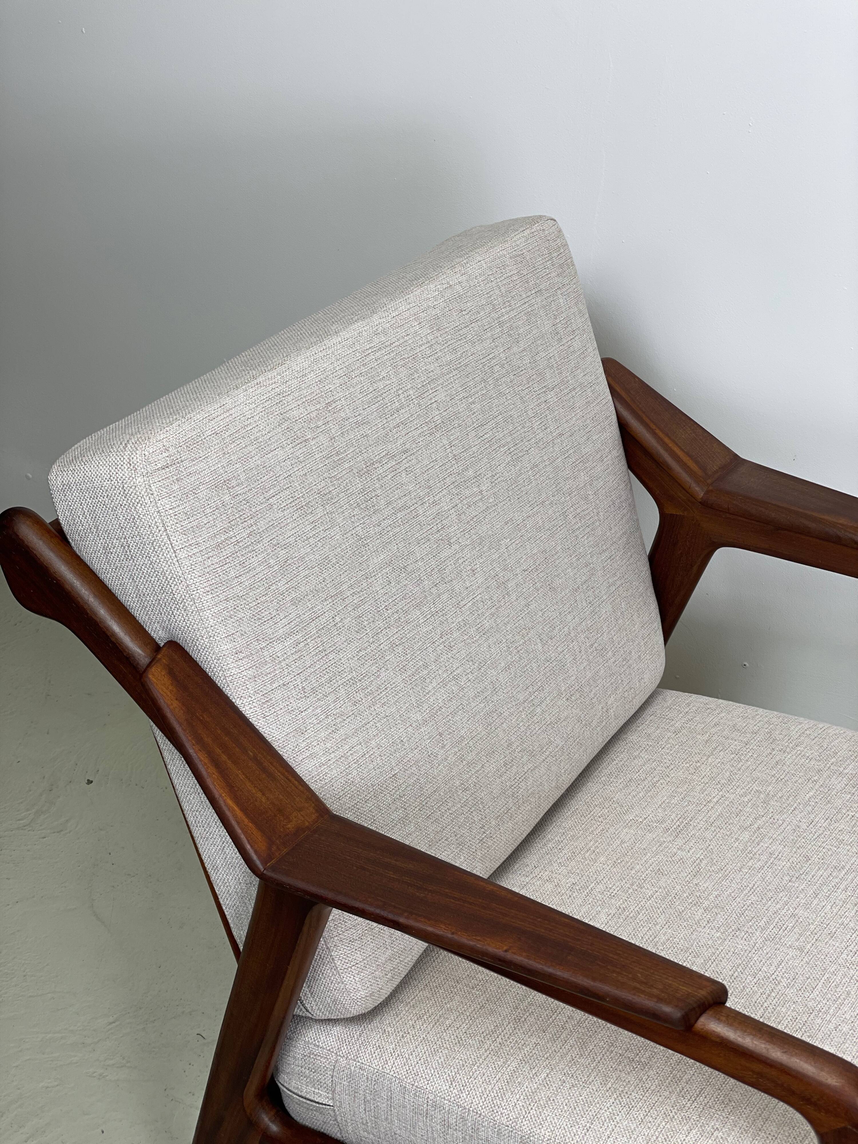 Danish easy chair in afromosia by Brockmann Petersen for Randers, 1960s