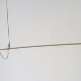 Pendant light in brass and lampshade white double lighting