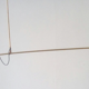 Suspension en laiton et abat jour blanc double eclairage