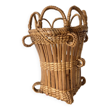 Rattan pot cover basket