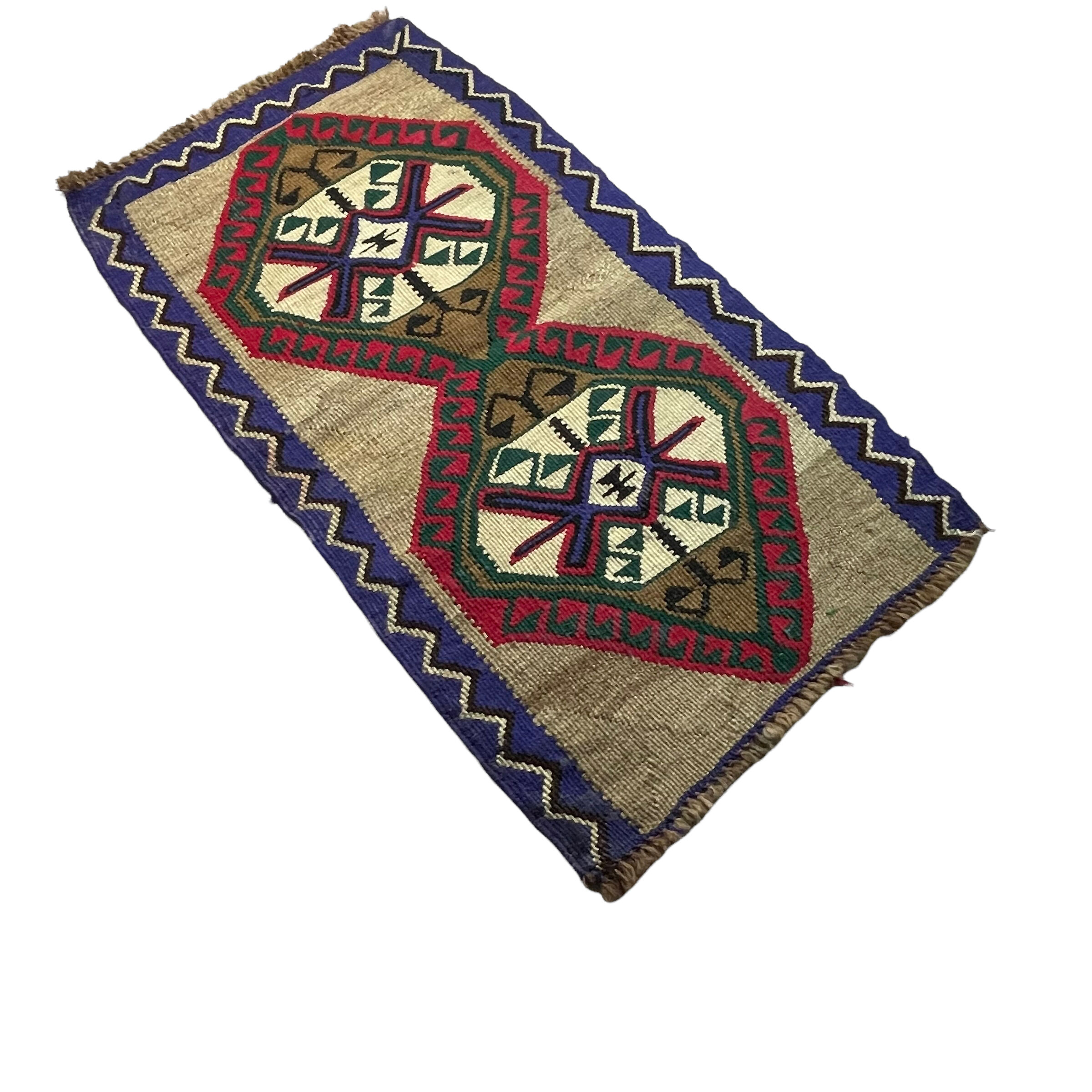 Vintage turkish mini kilim, 95 x 53 cm