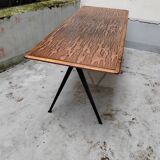 Metal and wood compass table