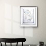 L'Italie ancienne, carte ancienne, imprimée en 1852.