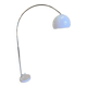 stainless steel and marble arc floor lamp