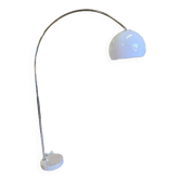stainless steel and marble arc floor lamp
