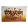 Painting on Canvas Men on Horses 106 x 66 cm