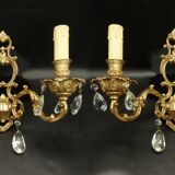 Pair of sconces with Louis XV style tassels