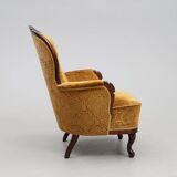 Rococo-Style Sofa & Armchair — Plush Upholstery — 20th Century — Romantic S