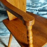 Art-popular armchair 50s in solid wood