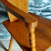 Art-popular armchair 50s in solid wood