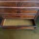 Commode de toilette XIX e s en noyer et marbre style Louis Philippe 