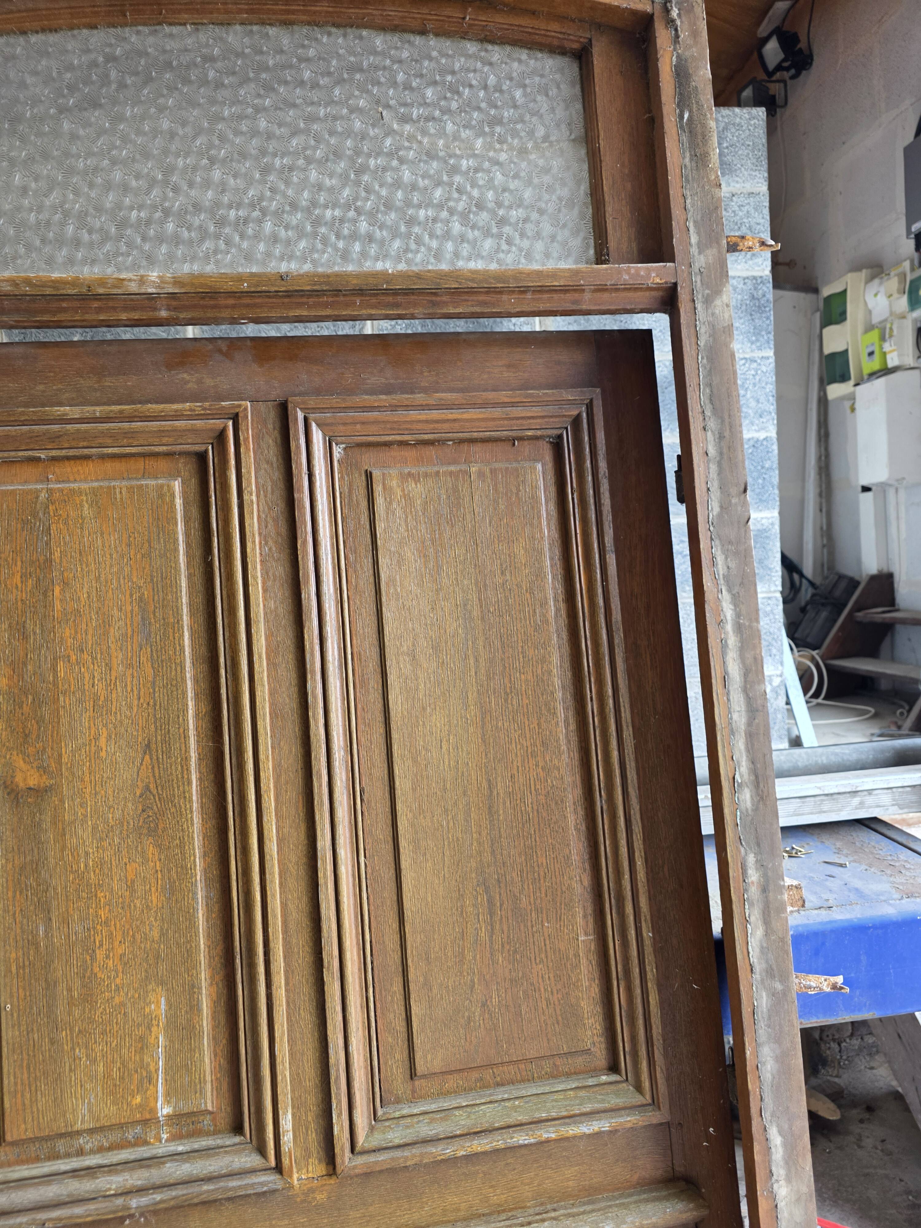Solid oak entrance door 19th century