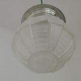 Art Deco ceiling light in glass and metal