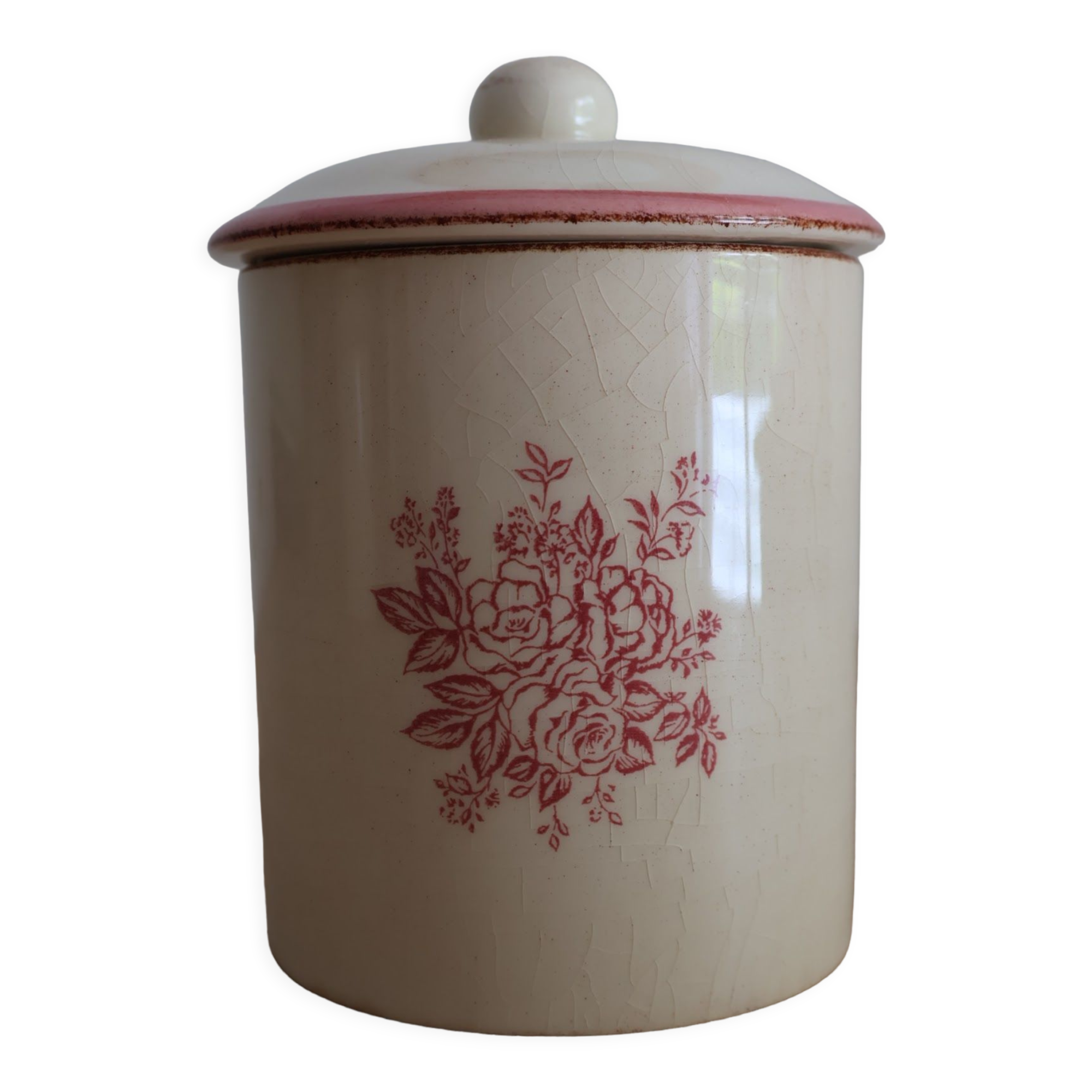 Spice jar with floral lid