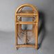 Vintage rattan and bamboo magazine rack