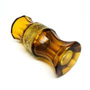 Art Deco vase, honey glass oroplastic, Moser, Czechoslovakia, 1930s