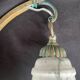 Art Deco wall light, opaline, white, marbled