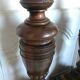 Pair of art deco wooden lamps