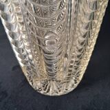 Large Art Deco Style Clear Pressed Glass Vase