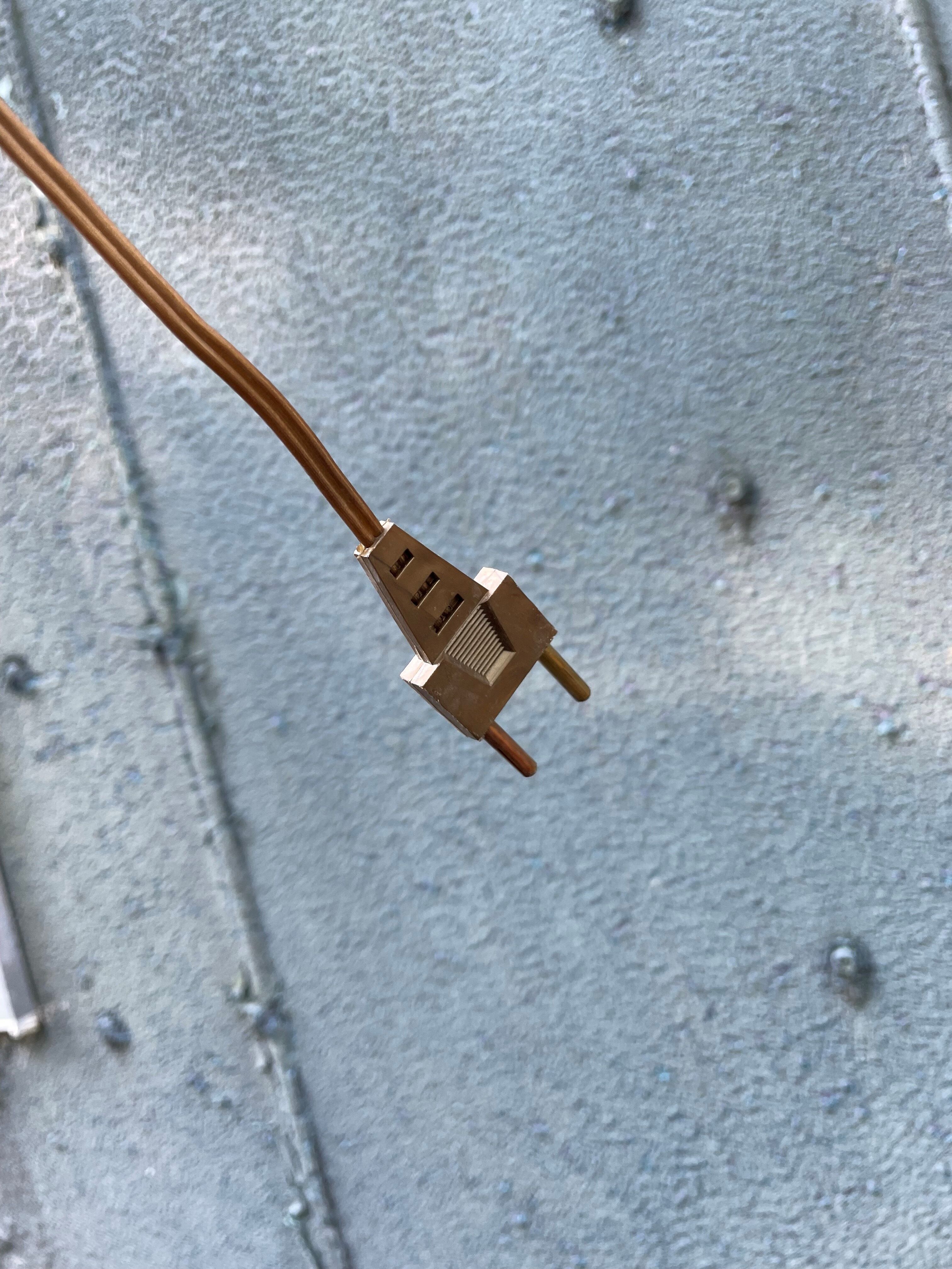 Vintage rattan floor lamp