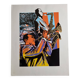 Sérigraphie Jazz - Musiciens au Saxophone et Trompette, Atelier Images, Paris (32 x 45 cm)