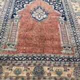 Tapis ancien persan Tabriz en soie très fin 135x160 cm