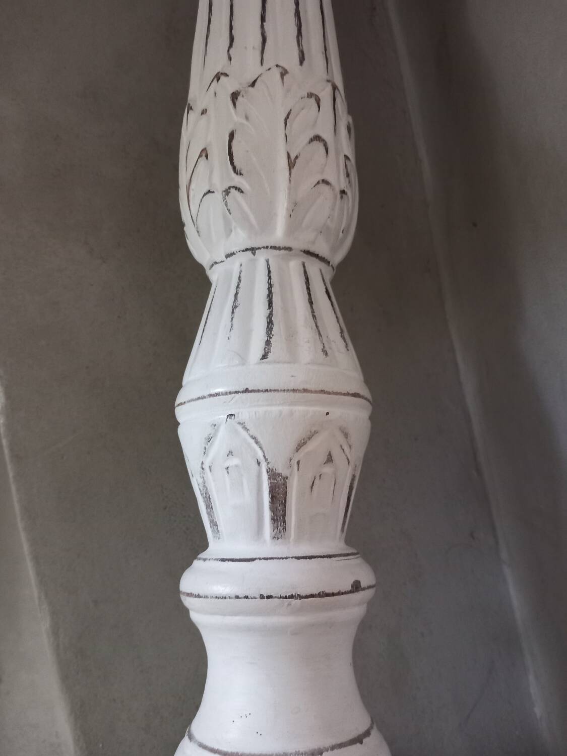 Large carved wood candlestick