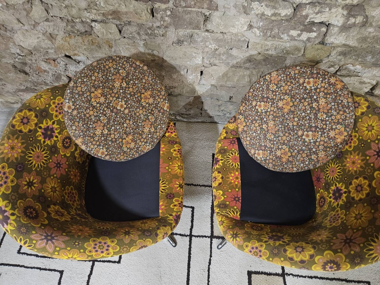 Pair of polystyrene cocktail shells 1970s