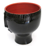 Anthropomorphic ceramic vase by Robert and Jean Cloutier
