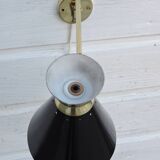 Adjustable stem wall lamp with ball head, diabolo lampshade