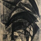 heide lindecke, untitled, circa 1960-70. charcoal on paper