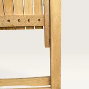 Blonde wooden folding chair in the style of Aldo Jacober.